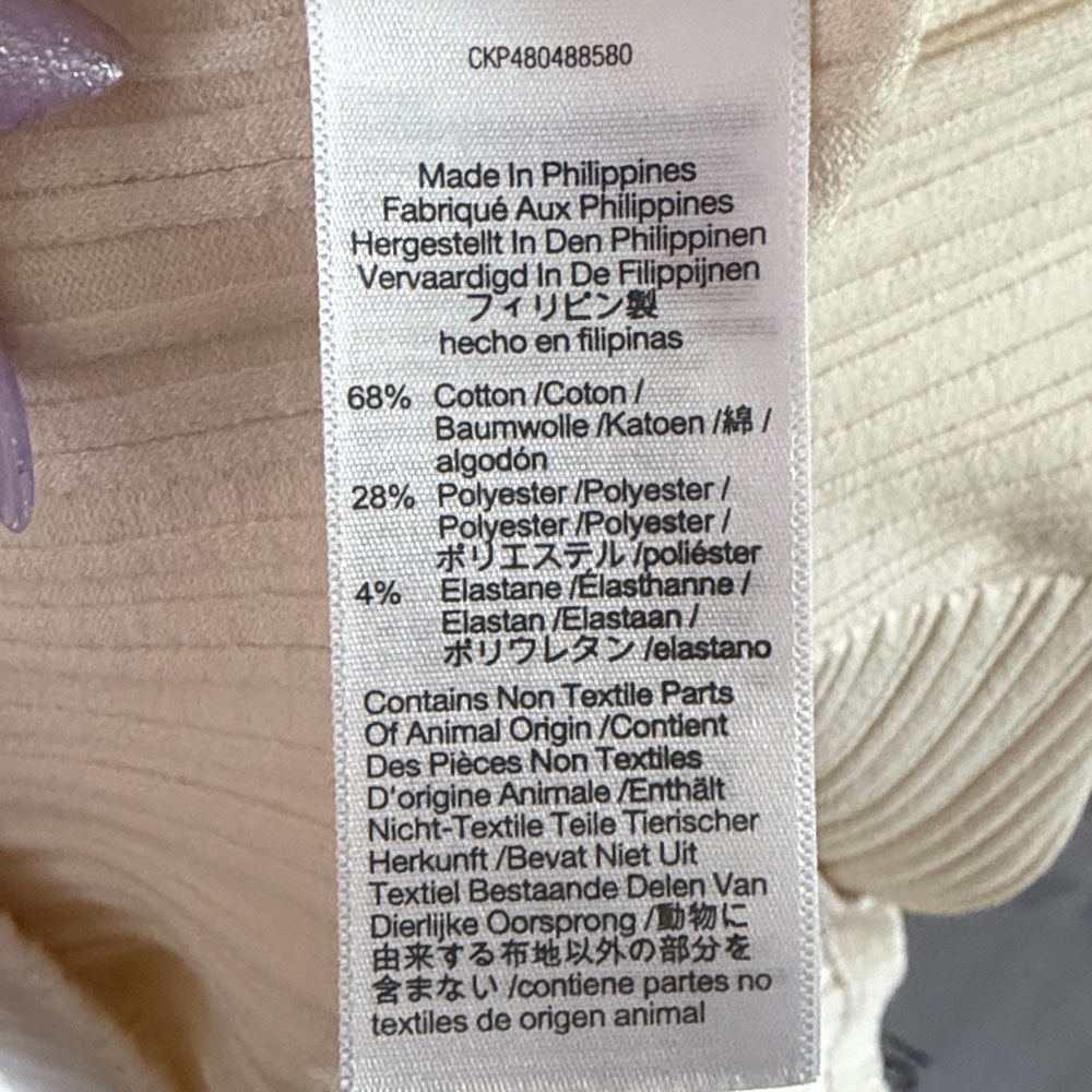 Madewell Variegated Ribbed Boxy Polo Shirt Long Sleeve - Picture 5 of 5
